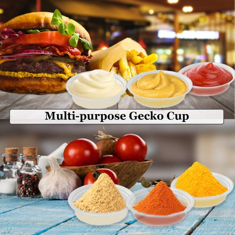 SunGrow Reusable Gecko Food & Water Cups, 100 Pcs, 1 oz. Recyclable Plastic Bowls, Fits Small Stands & Feeders, Durable & Easy to Clean, Ideal for Reptiles - in Resealable Bag - Image 5